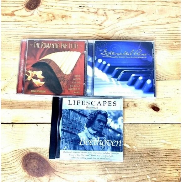 Instrumental Music CD LOT OF 6 Mixed Piano Classical Beethoven Pachelbel Flute - Picture 2 of 3